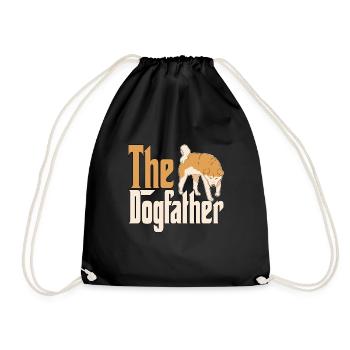 Akita Dog Dad Dogfather Dogs Daddy Father Rottie - Drawstring Bag - black - Front