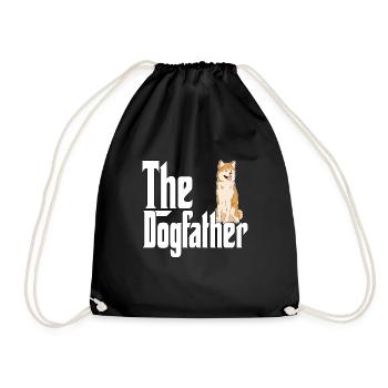Akita Chien Papa Dogpère Chiens Papa Père Rottie - Sac de sport léger - noir - Devant