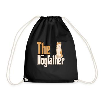 Akita Chien Papa Dogpère Chiens Papa Père Rottie - Sac de sport léger - noir - Devant
