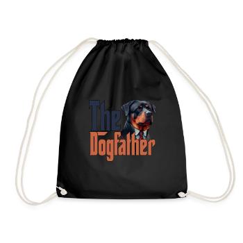 Rottweiler Dog Dad Dogfather Dogs Daddy Father Rot - Turnbeutel - Schwarz - Vorne