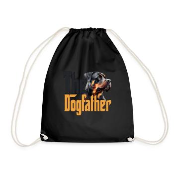 Rottweiler Chien Papa Chien Père Chiens Papa Père Rouge - Sac de sport léger - noir - Devant