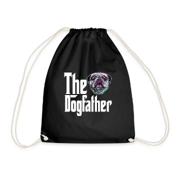 Pug Dog Dad Dogfather Dogs Daddy Father Rottie - Turnbeutel - Schwarz - Vorne