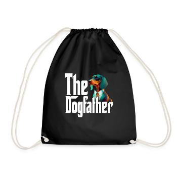 Teckel Chien Papa Dogpère Chiens Papa Père Rott - Sac de sport léger - noir - Devant