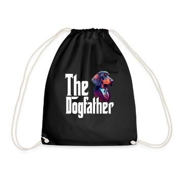 Teckel Chien Papa Dogpère Chiens Papa Père Rott - Sac de sport léger - noir - Devant