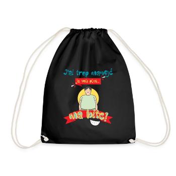 J'ai trop mangé, contenu adulte, Humour Blague - Sac de sport léger - noir - Devant