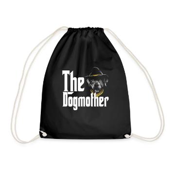 DogCowboy Dog Mom Dogmother Dogs Mommy - Drawstring Bag - black - Front