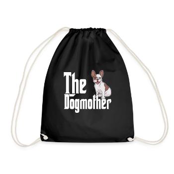 French Bulldog Dog Mom Dogmother Dogs Mommy - Drawstring Bag - black - Front