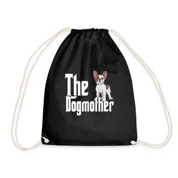 French Bulldog Dog Mom Dogmother Dogs Mommy - Drawstring Bag - black - Front