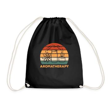 Retro Aromatherapie Design - Turnbeutel - Schwarz - Vorne