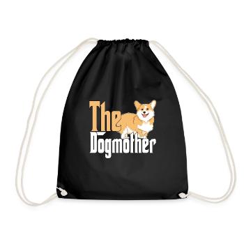 Corgi Dog Mom Dogmother Dogs Mommy - Turnbeutel - Schwarz - Vorne