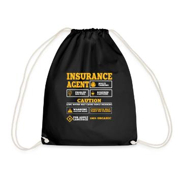 Insurance agent - Drawstring Bag - black - Front