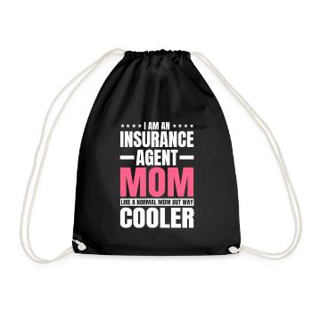 Funny Insurance Agent Mom for Women - Drawstring Bag - black - Front