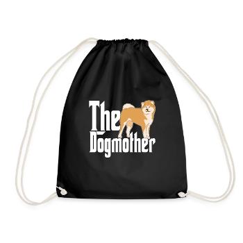 Akita Dog Mom Dogmother Dogs Mommy - Drawstring Bag - black - Front