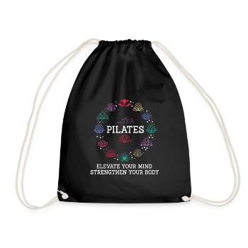Pilates Sagt Mandala - Turnbeutel - Schwarz - Vorne