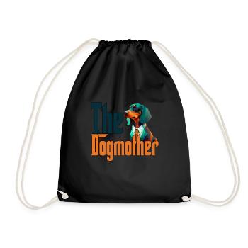 Teckel Chien Maman Chienne Chiens Maman Rottie - Sac de sport léger - noir - Devant