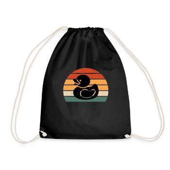 Gummientchen Retro - Turnbeutel - Schwarz - Vorne