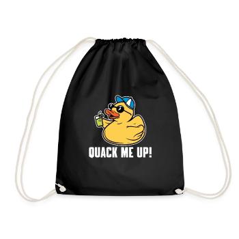 Funny rubber duck saying - Drawstring Bag - black - Front