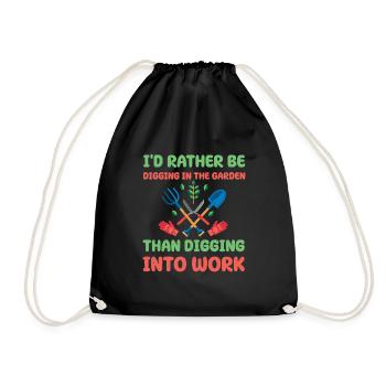 Garden saying for garden lovers - Drawstring Bag - black - Front