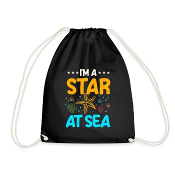 Idée cadeau drôle d’étoile de mer - Sac de sport léger - noir - Devant