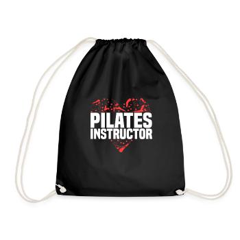 Pilates Lehrer - Turnbeutel - Schwarz - Vorne