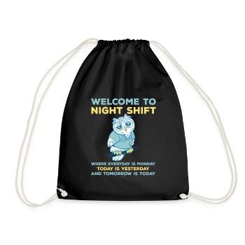 Drôle de dicton de nuit - Sac de sport léger - noir - Devant