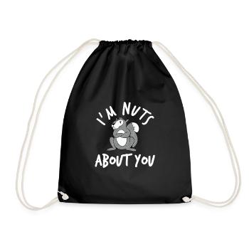 I'm Crazy About You - Squirrel - Drawstring Bag - black - Front