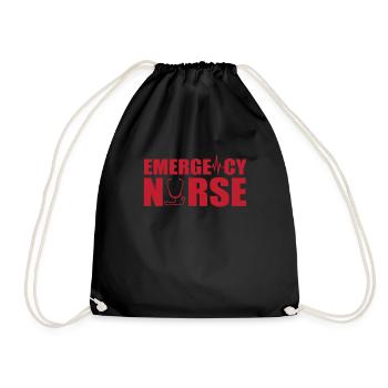 Emergency nurse - Drawstring Bag - black - Front