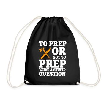 Drôle de dicton Prepper - Sac de sport léger - noir - Devant