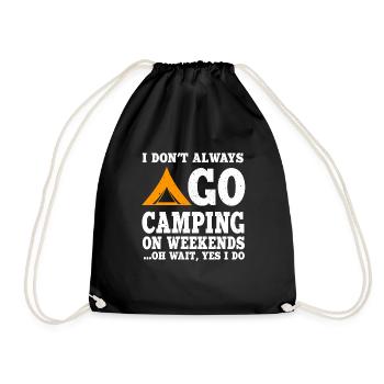 Fun Camping Lovers Gift - Drawstring Bag - black - Front