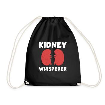 Kidney Whisperer Funny Dialysis Nurse - Drawstring Bag - black - Front