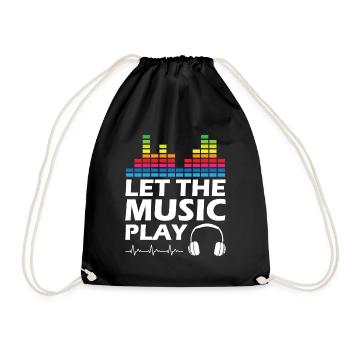 Let The Music Play - Turnbeutel - Schwarz - Vorne