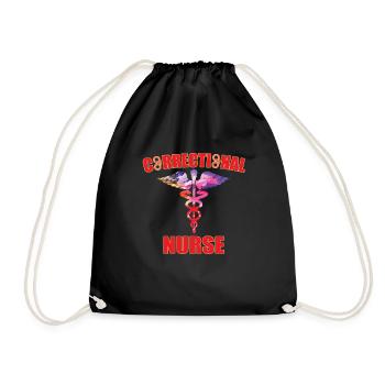 Grande conception d’infirmière correctionnelle - Sac de sport léger - noir - Devant
