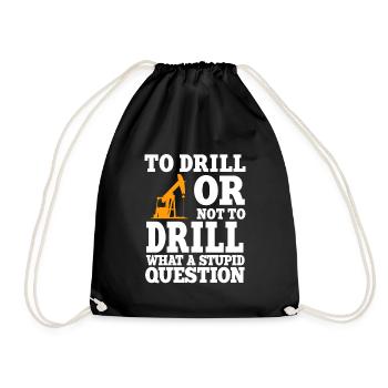 Drôle de citation d’un travailleur pétrolier Forage de plate-forme pétrolière - Sac de sport léger - noir - Devant