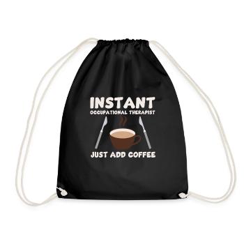 Drôle d’ergothérapeute et amateur de café - Sac de sport léger - noir - Devant