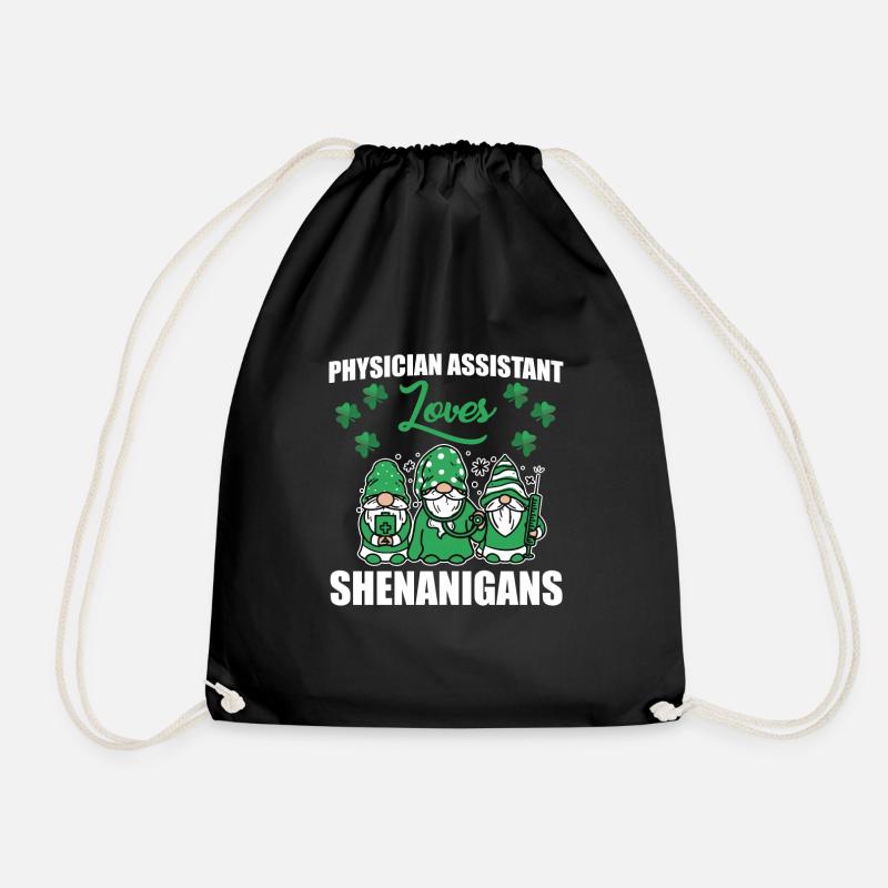 Arzthelferin Liebt Den St. Patricks Day - Turnbeutel - Schwarz