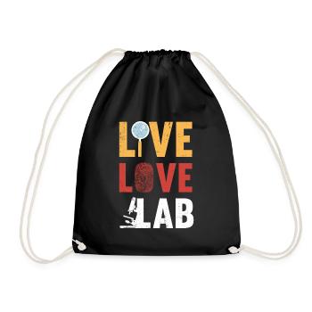 Live Love Lab, Investigator - Drawstring Bag - black - Front