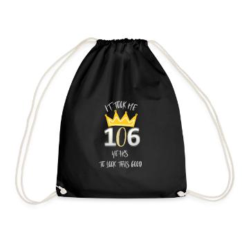 Il m’a fallu 106 ans pour avoir l’air aussi bien. - Sac de sport léger - noir - Devant