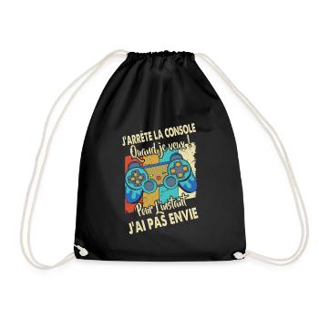 Cadeaux papa fête des pères gamer jeux-vidéos - Sac de sport léger - noir - Devant