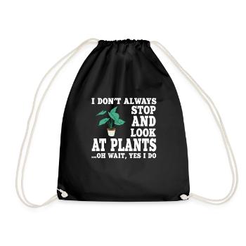 Funny Plant Saying - Drawstring Bag - black - Front