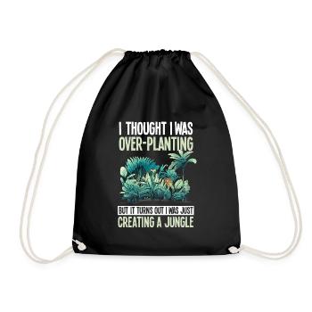 Funny Plants Garden Plant Jungle - Drawstring Bag - black - Front