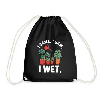 Funny Garden Plant Wet Plants - Drawstring Bag - black - Front