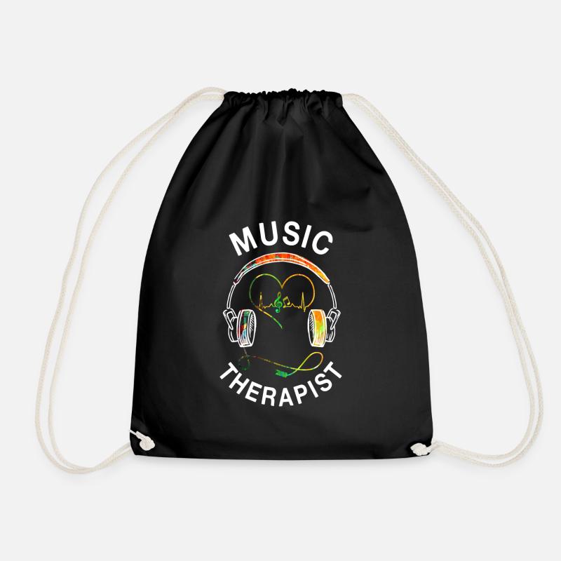 Music Therapist - Drawstring Bag - black