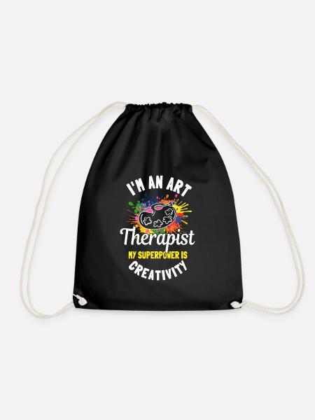 Tolles Kunsttherapie Zitat - Turnbeutel - Schwarz