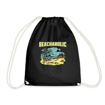 Vacances d’été et de Palm Beach amusantes - Sac de sport léger - noir - Devant
