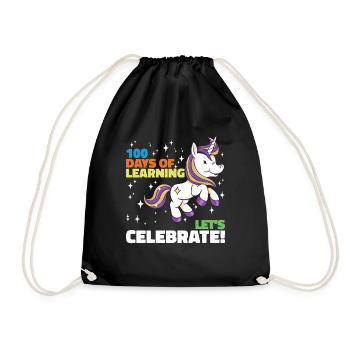 100 jours d’apprentissage Célébrons - Sac de sport léger - noir - Devant