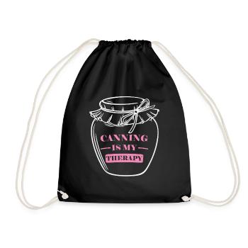 La nourriture en conserve est ma thérapie, la nourriture en conserve - Sac de sport léger - noir - Devant