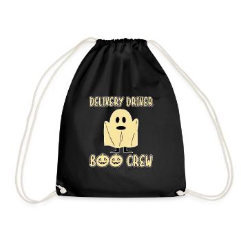 Delivery Driver Boo Crew Creepy Halloween Party - Drawstring Bag - black - Front