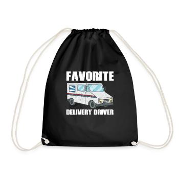 Favorite Delivery Driver Costume - Drawstring Bag - black - Front