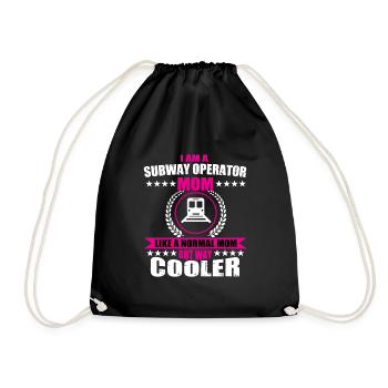 Subway Driver Mom - Drawstring Bag - black - Front