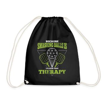 Life is amazing, Pickleball does it - Drawstring Bag - black - Front